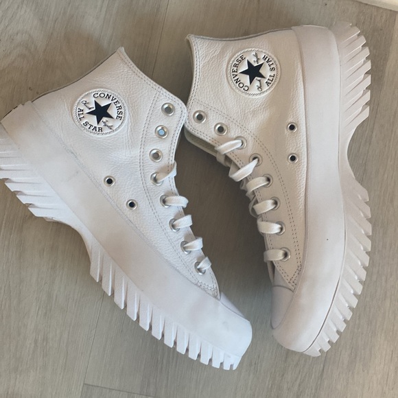 Converse Chuck Taylor All Star Lugged High Top Sneaker- White faux… - Picture 7 of 12